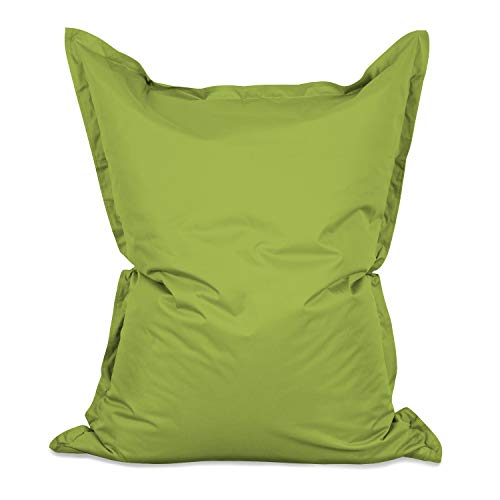 Lumaland Grand Pouf Chaise de XXL de Jeux - pour intérieur et extérieur - Le Salon, Jardin ou Chambre - Coussin avec Housse Lavable en Machine 380L 140 x 180 cm - Vert